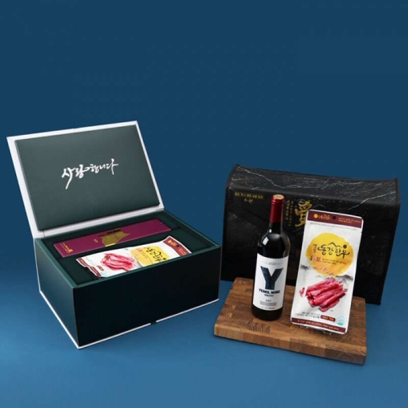예밀와인,사랑애 선물세트(예밀와인과 동강한우의 환상적 만남)